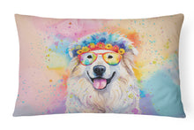 Load image into Gallery viewer, Great Pyrenees Hippie Dawg Fabric Decorative Pillow