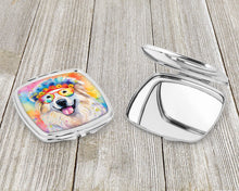 Load image into Gallery viewer, Great Pyrenees Hippie Dawg Compact Mirror – Stylish Purse Mirror with Artistic Covers