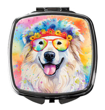 Load image into Gallery viewer, Great Pyrenees Hippie Dawg Compact Mirror – Stylish Purse Mirror with Artistic Covers