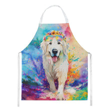 Load image into Gallery viewer, Great Pyrenees Hippie Dawg Apron – Artist-Designed Kitchen, BBQ &amp; Craft Apron
