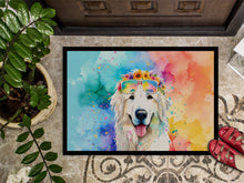 Load image into Gallery viewer, Great Pyrenees Hippie Dawg Doormat - 18X27 Indoor / Outdoor Rug | Made in USA