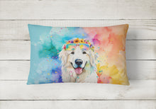 Load image into Gallery viewer, Great Pyrenees Hippie Dawg Fabric Decorative Pillow