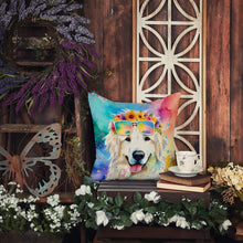 Load image into Gallery viewer, Great Pyrenees Hippie Dawg Fabric Decorative Pillow