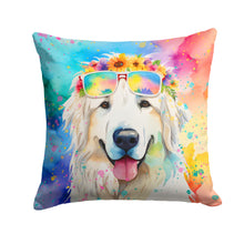 Load image into Gallery viewer, Great Pyrenees Hippie Dawg Fabric Decorative Pillow