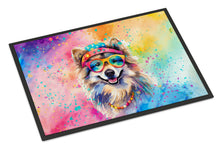 Load image into Gallery viewer, Keeshond Hippie Dawg Doormat - 24x36 Decorative Floor Mat – Indoor/Outdoor Rug with Artistic Flair