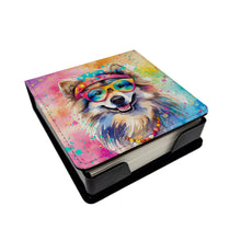 Load image into Gallery viewer, Keeshond Hippie Dawg PU Leather Note Paper Holder