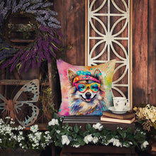 Load image into Gallery viewer, Keeshond Hippie Dawg Fabric Decorative Pillow