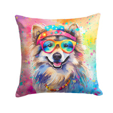 Load image into Gallery viewer, Keeshond Hippie Dawg Fabric Decorative Pillow
