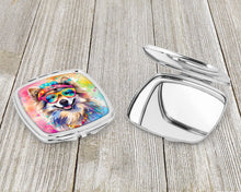 Load image into Gallery viewer, Keeshond Hippie Dawg Compact Mirror – Stylish Purse Mirror with Artistic Covers
