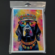 Load image into Gallery viewer, Black Labrador Hippie Dawg Greeting Cards - Blank Note Cards – 8-Pack of Artist-Designed Cards with Envelopes