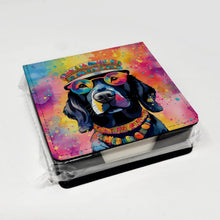 Load image into Gallery viewer, Black Labrador Hippie Dawg PU Leather Note Paper Holder
