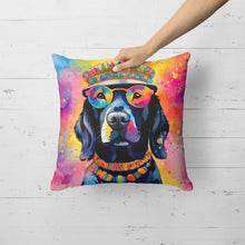 Load image into Gallery viewer, Black Labrador Hippie Dawg Fabric Decorative Pillow
