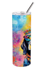 Load image into Gallery viewer, Black Labrador Hippie Dawg Stainless Steel Skinny Tumbler