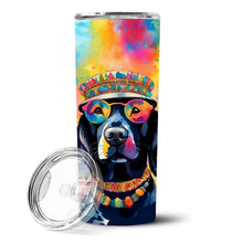 Load image into Gallery viewer, Black Labrador Hippie Dawg Stainless Steel Skinny Tumbler