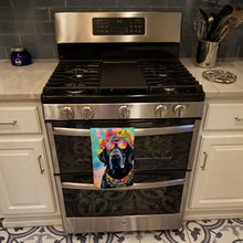 Load image into Gallery viewer, Black Labrador Hippie Dawg Kitchen Towel