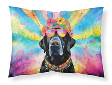 Load image into Gallery viewer, Black Labrador Hippie Dawg Standard Pillowcase – Artistic Decorative Front, White Back