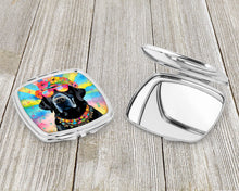Load image into Gallery viewer, Black Labrador Hippie Dawg Compact Mirror – Stylish Purse Mirror with Artistic Covers