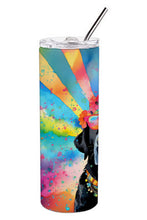 Load image into Gallery viewer, Black Labrador Hippie Dawg Stainless Steel Skinny Tumbler