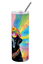 Load image into Gallery viewer, Black Labrador Hippie Dawg Stainless Steel Skinny Tumbler