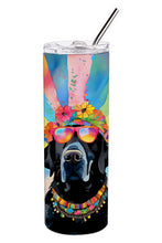 Load image into Gallery viewer, Black Labrador Hippie Dawg Stainless Steel Skinny Tumbler