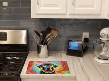 Load image into Gallery viewer, Black Labrador Hippie Dawg Glass Cutting Boards – Durable, Decorative Kitchen Art Large