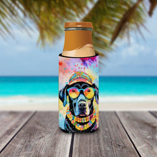 Load image into Gallery viewer, Black Labrador Hippie Dawg Slim Can Huggers – Fun, Functional Drink Coolers for Every Occasion
