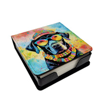 Load image into Gallery viewer, Black Labrador Hippie Dawg PU Leather Note Paper Holder