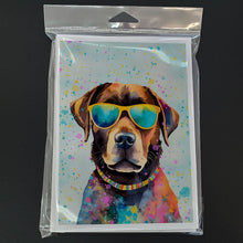 Load image into Gallery viewer, Chocolate Labrador Hippie Dawg Greeting Cards - Blank Note Cards – 8-Pack of Artist-Designed Cards with Envelopes