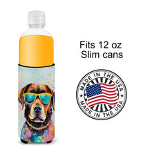 Load image into Gallery viewer, Chocolate Labrador Hippie Dawg Slim Can Huggers – Fun, Functional Drink Coolers for Every Occasion