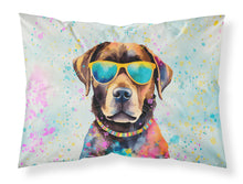 Load image into Gallery viewer, Chocolate Labrador Hippie Dawg Standard Pillowcase – Artistic Decorative Front, White Back