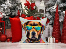 Load image into Gallery viewer, Chocolate Labrador Hippie Dawg Throw Pillow - 14x14 Decorative Pillow – Art for Your Home &amp; Patio