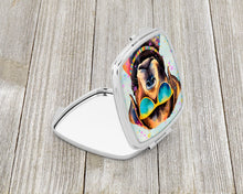 Load image into Gallery viewer, Chocolate Labrador Hippie Dawg Compact Mirror – Stylish Purse Mirror with Artistic Covers