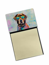 Load image into Gallery viewer, Chocolate Labrador Hippie Dawg Sticky Note Holder- Refiilable Desk Accessory Note Pad