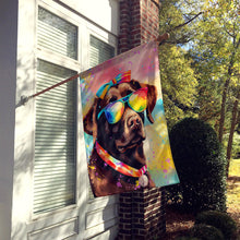 Load image into Gallery viewer, Chocolate Labrador Hippie Dawg House Flag