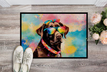Load image into Gallery viewer, Chocolate Labrador Hippie Dawg Doormat - 18X27 Indoor / Outdoor Rug | Made in USA