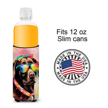 Load image into Gallery viewer, Chocolate Labrador Hippie Dawg Slim Can Huggers – Fun, Functional Drink Coolers for Every Occasion
