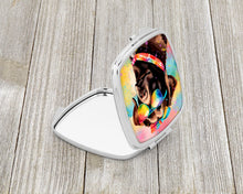 Load image into Gallery viewer, Chocolate Labrador Hippie Dawg Compact Mirror – Stylish Purse Mirror with Artistic Covers