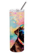 Load image into Gallery viewer, Chocolate Labrador Hippie Dawg Stainless Steel Skinny Tumbler