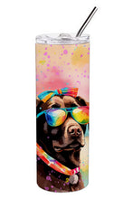Load image into Gallery viewer, Chocolate Labrador Hippie Dawg Stainless Steel Skinny Tumbler