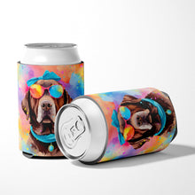 Load image into Gallery viewer, Chocolate Labrador Hippie Dawg Can or Bottle Hugger