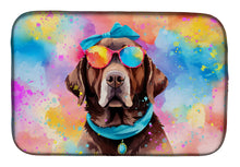 Load image into Gallery viewer, Chocolate Labrador Hippie Dawg Dish Drying Mat