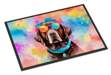 Load image into Gallery viewer, Chocolate Labrador Hippie Dawg Doormat - 24x36 Decorative Floor Mat – Indoor/Outdoor Rug with Artistic Flair