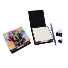 Load image into Gallery viewer, Chocolate Labrador Hippie Dawg PU Leather Note Paper Holder