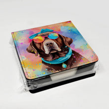 Load image into Gallery viewer, Chocolate Labrador Hippie Dawg PU Leather Note Paper Holder