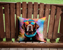 Load image into Gallery viewer, Chocolate Labrador Hippie Dawg Throw Pillow - 14x14 Decorative Pillow – Art for Your Home &amp; Patio