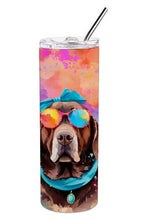 Load image into Gallery viewer, Chocolate Labrador Hippie Dawg Stainless Steel Skinny Tumbler