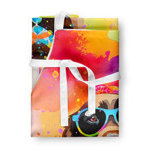 Load image into Gallery viewer, Chocolate Labrador Hippie Dawg Apron – Artist-Designed Kitchen, BBQ &amp; Craft Apron