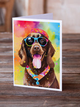 Load image into Gallery viewer, Chocolate Labrador Hippie Dawg Greeting Cards - Blank Note Cards – 8-Pack of Artist-Designed Cards with Envelopes