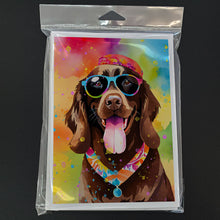 Load image into Gallery viewer, Chocolate Labrador Hippie Dawg Greeting Cards - Blank Note Cards – 8-Pack of Artist-Designed Cards with Envelopes