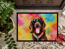Load image into Gallery viewer, Chocolate Labrador Hippie Dawg Doormat - 18X27 Indoor / Outdoor Rug | Made in USA